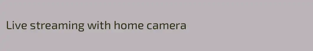 Live streaming with home camera